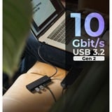 ICY BOX IB-HUB1436-CPD usb-hub Zwart, 2x USB-A, 2x USB-C