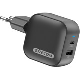 Sitecom 48W GaN Power Delivery wandoplader Zwart