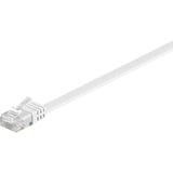 goobay Patchkabel RJ-45 U/UTP met Cat.6 Wit, 3 meter, Platte kabel