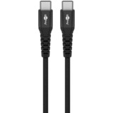 goobay Supersoft USB-C > USB-C 2.0 kabel Zwart, 2 meter