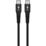 goobay Supersoft USB-C kabel Zwart, 2 meter