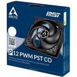 ARCTIC P12 PWM PST CO case fan Zwart, 120 x 120 x 25 mm