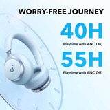 Anker Soundcore Space One over-ear hoofdtelefoon Lichtblauw, Bluetooth