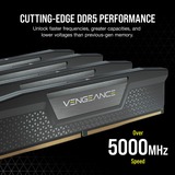Corsair 16 GB DDR5-5200 (2x 8 GB) Kit werkgeheugen Zwart, CMK16GX5M2B5200C40, Vengeance