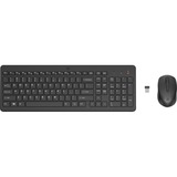 HP 330 draadloos toetsenbord en draadloze muis desktopset Zwart, BE lay-out (AZERTY), 100%