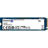 Kingston NV2 NVMe PCIe 4.0, 4 TB SSD SNV2S/4000G, PCIe 4.0 x4, NVMe, M.2 2280