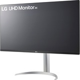 LG UltraFine 32UP55NP-W 31.5" 4K UHD monitor Zilver/zwart, 2x HDMI, DisplayPort, 2x USB-A, USB-C