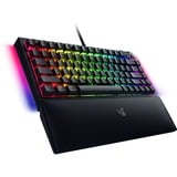 Razer BlackWidow V4 75%, gaming toetsenbord Zwart, US lay-out, Razer Orange, RGB leds, TKL, Doubleshot ABS, hot swap