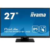 iiyama ProLite T2754MSC-B1AG 27" touchscreen monitor Zwart, VGA, HDMI, Sound, Touch