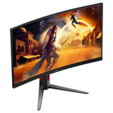 AOC CQ27G4Z2 27" curved gaming monitor Zwart/rood, 1x DisplayPort, 2x HDMI, 260 Hz / 400 Hz