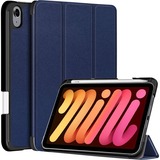 Just in Case iPad mini 2022 (6th Gen) - Smart TriFold tablethoes Blauw
