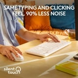 Logitech MK295 Silent Wireless Keyboard and Mouse Combo, desktopset Grijs, US-International