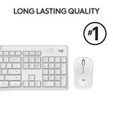 Logitech MK295 Silent Wireless Keyboard and Mouse Combo, desktopset Grijs, US-International