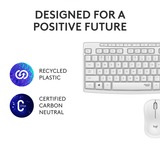 Logitech MK295 Silent Wireless Keyboard and Mouse Combo, desktopset Grijs, US-International