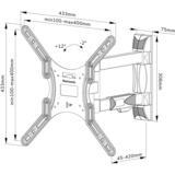 Neomounts WL40-550BL14 tv wandsteun wandmontage  Zwart