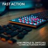 Logitech G915 X LIGHTSPEED Low-Profile RGB mechanisch gaming toetsenbord Zwart, US-International lay-out (QWERTY), GL Tactile, 100%, Double-Shot PBT, LIGHTSPEED