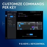 Logitech G915 X LIGHTSPEED Low-Profile Wireless Gaming Keyboard Zwart, US-International lay-out (QWERTY), GL Tactile, 100%, Double-Shot PBT, RGB, LIGHTSPEED draadloos / Bluetooth / USB-C