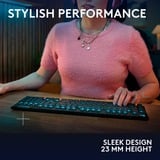 Logitech G915 X LIGHTSPEED Low-Profile Wireless Gaming Keyboard Zwart, US-International lay-out (QWERTY), GL Tactile, 100%, Double-Shot PBT, RGB, LIGHTSPEED draadloos / Bluetooth / USB-C