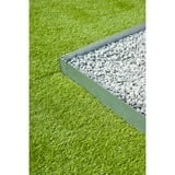 Nature Borderrand van verzinkt staal begrenzing Grijs, 3x H 10,2 x 91,4 cm, Incl. 4x grondpennen