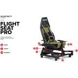 Next Level Racing Flight Seat Pro Boeing Military Edition simulatorset Zwart