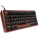 Sharkoon SKILLER SGK50 S4 Gen2 Wood PBT RGB mechanisch gaming toetsenbord Houtkleur, BE lay-out (AZERTY), Gateron G Pro 3.0 Yellow, 60%, Hot-swappable