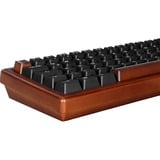 Sharkoon SKILLER SGK50 S4 Gen2 Wood PBT RGB mechanisch gaming toetsenbord Houtkleur, BE lay-out (AZERTY), Gateron G Pro 3.0 Yellow, 60%, Hot-swappable