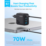 Anker Zolo wired charger 70W Zwart