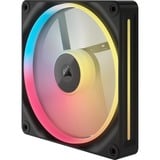 Corsair iCUE LINK LX140-R RGB Reverse case fan Zwart, 140 x 140 x 25 mm, PWM