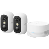 Eufy Security eufyCam C35 2-Cam Kit beveiligingscamera Wit, 2 stuks + Homebase Mini