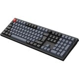 Keychron V6 Max-D1Z QMK RGB mechanisch toetsenbord Zwart, BE lay-out (AZERTY), Gateron Jupiter Red, 100%, Hot-swappable, Bluetooth, 2.4GHz