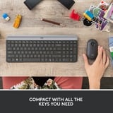Logitech MK470 Slim draadloze desktopset Zwart, US-International lay-out (QWERTY), Scissor switches, 100%, 1000 dpi