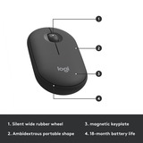 Logitech MK470 Slim draadloze desktopset Zwart, US-International lay-out (QWERTY), Scissor switches, 100%, 1000 dpi
