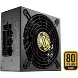 Sharkoon SilentStorm SFX 500 Gold, 500 Watt voeding  Zwart, 2x PCIe, Full Kabel-Management