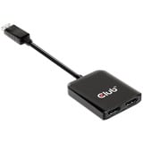 Club 3D DisplayPort 1.4 naar 2x HDMI hub Zwart