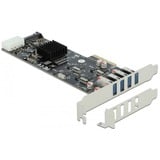 DeLOCK PCIe x4 > 4x externe USB-A 3.2 Gen 1 usb-controller 