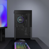 NZXT H2 Flow mini tower behuizing Zwart | 2x USB-A | 1x USB-C | Tempered Glass