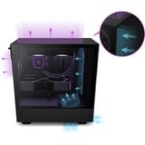 NZXT H5 Elite All Black midi tower behuizing Zwart | 1x USB-A | 1x USB-C | RGB | Tempered Glass