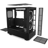 NZXT H5 Elite All Black midi tower behuizing Zwart | 1x USB-A | 1x USB-C | RGB | Tempered Glass