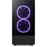 NZXT H5 Elite All Black midi tower behuizing Zwart | 1x USB-A | 1x USB-C | RGB | Tempered Glass