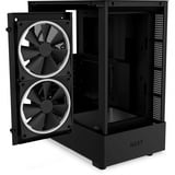 NZXT H5 Elite All Black midi tower behuizing Zwart | 1x USB-A | 1x USB-C | RGB | Tempered Glass