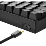 Sharkoon SKILLER SGK50 S4 RGB mechanisch gaming toetsenbord Zwart, BE lay-out (AZERTY), Kailh Red, 60%, Hot-swappable