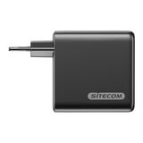 Sitecom 140W GaN Power Delivery Wall Charger with full color LED display oplader Zwart