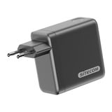 Sitecom 140W GaN Power Delivery wandoplader met led-scherm Zwart