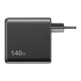 Sitecom 140W GaN Power Delivery wandoplader met led-scherm Zwart