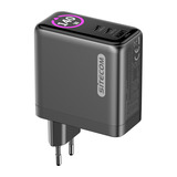 Sitecom 140W GaN Power Delivery wandoplader met led-scherm Zwart