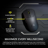 Corsair SABRE v2 PRO ULTRALIGHT gaming muis Zwart, 100 - 33.000 dpi, 2,4 GHz / USB 2.0