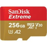 SanDisk Extreme microSDXC 256 GB  geheugenkaart UHS-I U3, Class 10, V30, A2, incl. Adapter