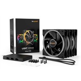 be quiet! Light Wings PWM RGB case fans Zwart, 3 stuks, 120 x 120 x 25 mm