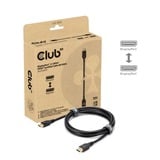 Club 3D Gecertificeerde DisplayPort 2.1 kabel Zwart, 3 meter, 8K