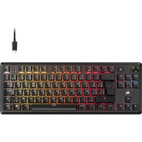 Corsair K70 CORE TKL RGB mechanisch gaming toetsenbord Zwart, BE lay-out (AZERTY), Corsair MLX Red v2, 80% (TKL), Hot-swappable
